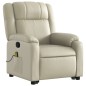vidaXL Sillón reclinable de masaje de pie cuero artificial color crema vidaXL Sillón reclinable de masaje de pie cuero artificial color crema