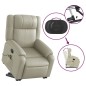 vidaXL Sillón reclinable de masaje de pie cuero artificial color crema vidaXL Sillón reclinable de masaje de pie cuero artificial color crema