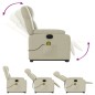 vidaXL Sillón reclinable de masaje de pie cuero artificial color crema vidaXL Sillón reclinable de masaje de pie cuero artificial color crema