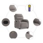 vidaXL Sillón reclinable de masaje elevable tela gris taupé vidaXL Sillón reclinable de masaje elevable tela gris taupé