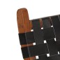vidaXL Silla de relax plegable cuero auténtico negro vidaXL Silla de relax plegable cuero auténtico negro