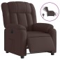 vidaXL Sillón reclinable eléctrico tela marrón oscuro vidaXL Sillón reclinable eléctrico tela marrón oscuro
