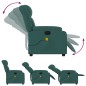 vidaXL Sillón reclinable de masaje eléctrico tela verde oscuro vidaXL Sillón reclinable de masaje eléctrico tela verde oscuro