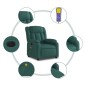 vidaXL Sillón reclinable de masaje eléctrico tela verde oscuro vidaXL Sillón reclinable de masaje eléctrico tela verde oscuro