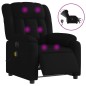 vidaXL Sillón reclinable de masaje eléctrico tela negro vidaXL Sillón reclinable de masaje eléctrico tela negro