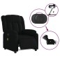 vidaXL Sillón reclinable de masaje eléctrico tela negro vidaXL Sillón reclinable de masaje eléctrico tela negro
