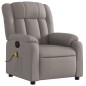 vidaXL Sillón reclinable de masaje eléctrico tela gris taupe vidaXL Sillón reclinable de masaje eléctrico tela gris taupe