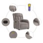 vidaXL Sillón reclinable de masaje eléctrico tela gris taupe vidaXL Sillón reclinable de masaje eléctrico tela gris taupe