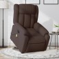 vidaXL Silla de masaje reclinable de pie de tela marrón oscuro vidaXL Silla de masaje reclinable de pie de tela marrón oscuro