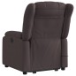 vidaXL Silla de masaje reclinable de pie de tela marrón oscuro vidaXL Silla de masaje reclinable de pie de tela marrón oscuro