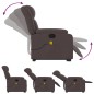 vidaXL Silla de masaje reclinable de pie de tela marrón oscuro vidaXL Silla de masaje reclinable de pie de tela marrón oscuro