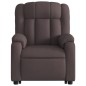 vidaXL Silla de masaje reclinable de pie de tela marrón oscuro vidaXL Silla de masaje reclinable de pie de tela marrón oscuro