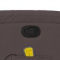vidaXL Silla de masaje reclinable de pie de tela marrón oscuro vidaXL Silla de masaje reclinable de pie de tela marrón oscuro