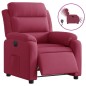 vidaXL Sillón reclinable eléctrico de terciopelo rojo tinto vidaXL Sillón reclinable eléctrico de terciopelo rojo tinto