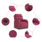 vidaXL Sillón reclinable eléctrico de terciopelo rojo tinto vidaXL Sillón reclinable eléctrico de terciopelo rojo tinto