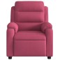 vidaXL Sillón reclinable eléctrico de terciopelo rojo tinto vidaXL Sillón reclinable eléctrico de terciopelo rojo tinto