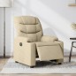 vidaXL Sillón reclinable eléctrico de tela crema vidaXL Sillón reclinable eléctrico de tela crema