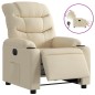 vidaXL Sillón reclinable eléctrico de tela crema vidaXL Sillón reclinable eléctrico de tela crema