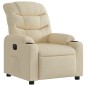 vidaXL Sillón reclinable eléctrico de tela crema vidaXL Sillón reclinable eléctrico de tela crema