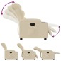 vidaXL Sillón reclinable eléctrico de tela crema vidaXL Sillón reclinable eléctrico de tela crema