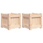 vidaXL Jardineras de exterior 2 unidades madera maciza de pino vidaXL Jardineras de exterior 2 unidades madera maciza de pino