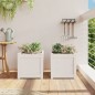 vidaXL Jardineras de exterior 2 unidades madera maciza de pino blanco vidaXL Jardineras de exterior 2 unidades madera maciza de pino blanco