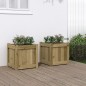 vidaXL Jardineras de exterior 2 unidades madera impregnada de pino vidaXL Jardineras de exterior 2 unidades madera impregnada de pino
