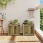 vidaXL Jardineras de exterior 2 unidades madera impregnada de pino vidaXL Jardineras de exterior 2 unidades madera impregnada de pino