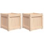 vidaXL Jardineras de exterior 2 unidades madera maciza de pino vidaXL Jardineras de exterior 2 unidades madera maciza de pino