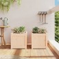 vidaXL Jardineras de exterior 2 unidades madera maciza de pino vidaXL Jardineras de exterior 2 unidades madera maciza de pino