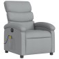 vidaXL Sillón reclinable de masaje eléctrico tela gris claro