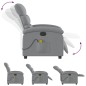vidaXL Sillón reclinable de masaje eléctrico tela gris claro