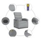 vidaXL Sillón reclinable de masaje eléctrico tela gris claro