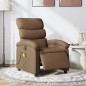 vidaXL Sillón reclinable de masaje eléctrico tela marrón vidaXL Sillón reclinable de masaje eléctrico tela marrón