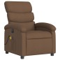 vidaXL Sillón reclinable de masaje eléctrico tela marrón vidaXL Sillón reclinable de masaje eléctrico tela marrón