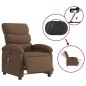 vidaXL Sillón reclinable de masaje eléctrico tela marrón vidaXL Sillón reclinable de masaje eléctrico tela marrón