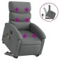 vidaXL Silla de masaje reclinable de pie de tela gris oscuro vidaXL Silla de masaje reclinable de pie de tela gris oscuro