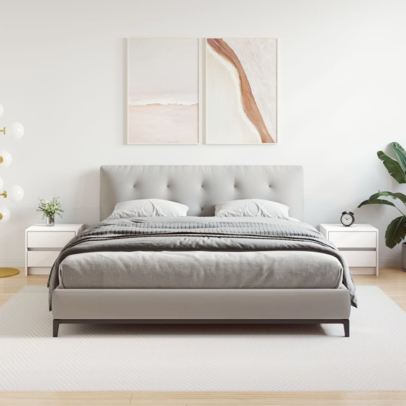 vidaXL Mesitas de noche 2 uds madera maciza pino blanco 40x31x35,5 cm vidaXL Mesitas de noche 2 uds madera maciza pino blanco 40x31x35,5 cm