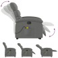 vidaXL Silla de masaje reclinable de pie de tela gris oscuro vidaXL Silla de masaje reclinable de pie de tela gris oscuro