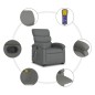 vidaXL Silla de masaje reclinable de pie de tela gris oscuro vidaXL Silla de masaje reclinable de pie de tela gris oscuro