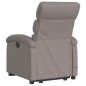 vidaXL Sillón reclinable de masaje elevable tela gris taupé vidaXL Sillón reclinable de masaje elevable tela gris taupé