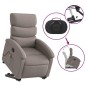 vidaXL Sillón reclinable de masaje elevable tela gris taupé vidaXL Sillón reclinable de masaje elevable tela gris taupé