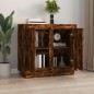 vidaXL Aparador madera contrachapada color roble ahumado 80x34x75 cm