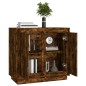 vidaXL Aparador madera contrachapada color roble ahumado 80x34x75 cm