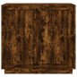vidaXL Aparador madera contrachapada color roble ahumado 80x34x75 cm