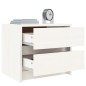 vidaXL Mesitas de noche 2 uds madera maciza pino blanco 40x31x35,5 cm vidaXL Mesitas de noche 2 uds madera maciza pino blanco 40x31x35,5 cm