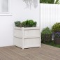 vidaXL Jardineras 2 uds madera maciza de pino blanco 60x60x60 cm vidaXL Jardineras 2 uds madera maciza de pino blanco 60x60x60 cm
