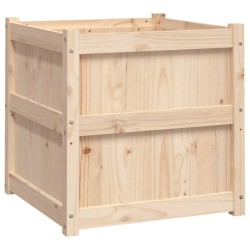 vidaXL Jardinera de madera maciza de pino 60x60x60 cm