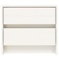vidaXL Mesitas de noche 2 uds madera maciza pino blanco 40x31x35,5 cm vidaXL Mesitas de noche 2 uds madera maciza pino blanco 40x31x35,5 cm