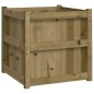 vidaXL Jardinera de madera maciza de pino impregnada 60x60x60 cm vidaXL Jardinera de madera maciza de pino impregnada 60x60x60 cm